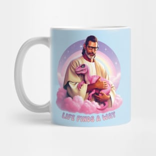 Life Finds a Way Raptor Jesus Jeff Mug